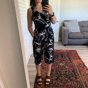 Palm print jumpsuit
